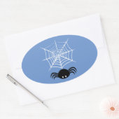 Sticker Ovale Halloween Spider Web (Enveloppe)