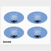 Sticker Ovale Halloween Spider Web (Feuille)
