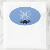 Sticker Ovale Halloween Spider Web (Sac)