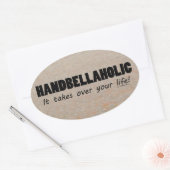 Sticker ovale Handbellaholic Life (Enveloppe)