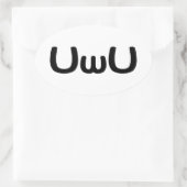 Sticker Ovale Happy Anime Face Emoticon (Sac)