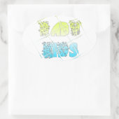 Sticker Ovale Happy Colors Hakuna Matata Hakunamatata (Sac)