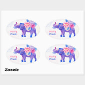 Sticker Ovale Happy Diwali (Feuille)