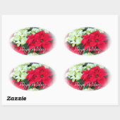 Sticker Ovale Happy Holidays 楕円形シール (Feuille)