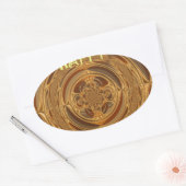 Sticker Ovale Happy Holidays Circle Art Print/Design (Enveloppe)