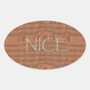 Sticker Ovale Happy Holidays Zebra Art Print