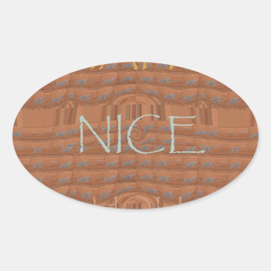 Sticker Ovale Happy Holidays Zebra Art Print (Devant)