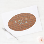 Sticker Ovale Happy Holidays Zebra Art Print (Enveloppe)