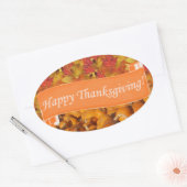 Sticker Ovale Happy Thanksgiving (Enveloppe)