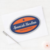 Sticker Ovale Harlem espagnol (Enveloppe)