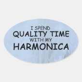 Sticker ovale Harmonica Time (Devant)