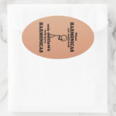 Sticker Ovale Harmonicas interdit l'autocollant ovale (Sac)