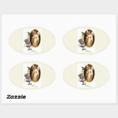 Sticker Ovale harpe (Feuille)