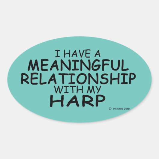 Sticker ovale Harpe de relation significative (Devant)