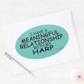 Sticker ovale Harpe de relation significative (Enveloppe)