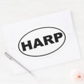 Sticker Ovale Harpe Music Lover (Enveloppe)