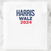 STICKER OVALE HARRIS WALZ 2024 (Sac)