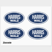 Sticker Ovale Harris Walz 2024 (Feuille)