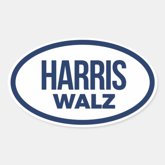 STICKER OVALE HARRIS WALZ 2024 (Devant)
