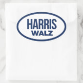STICKER OVALE HARRIS WALZ 2024 (Sac)