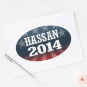 STICKER OVALE HASSAN 2014 (Enveloppe)
