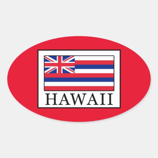 Sticker Ovale Hawaii (Devant)
