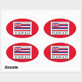 Sticker Ovale Hawaii (Feuille)