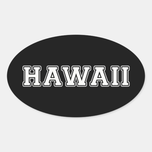 Sticker Ovale Hawaii (Devant)