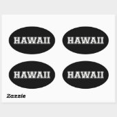 Sticker Ovale Hawaii (Feuille)