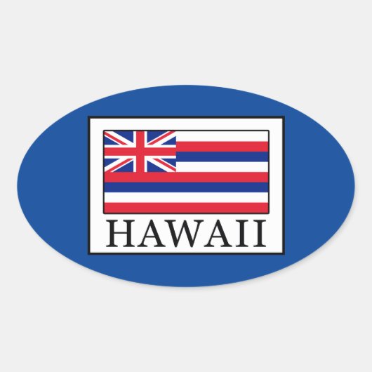 Sticker Ovale Hawaii (Devant)