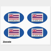 Sticker Ovale Hawaii (Feuille)