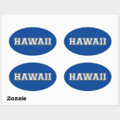 Sticker Ovale Hawaii (Feuille)