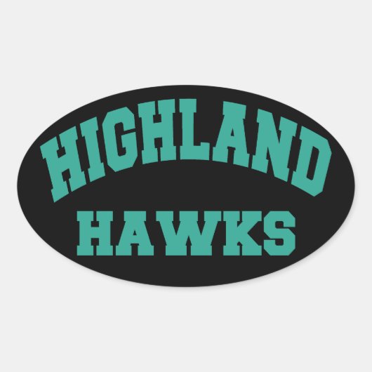 Sticker Ovale Hawks des Highlands (Devant)