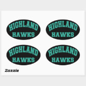 Sticker Ovale Hawks des Highlands (Feuille)