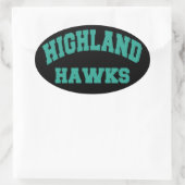 Sticker Ovale Hawks des Highlands (Sac)
