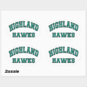 Sticker Ovale Hawks des Highlands (Feuille)
