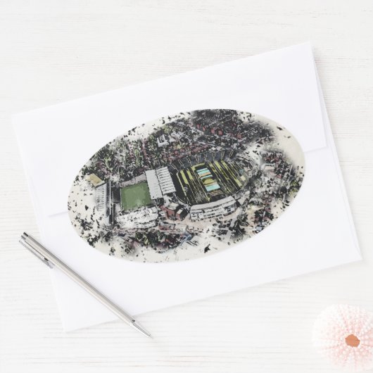 Sticker Ovale Headingley Cricket & Rugby Stadiums, Leeds (Enveloppe)