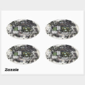 Sticker Ovale Headingley Cricket & Rugby Stadiums, Leeds (Feuille)