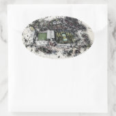 Sticker Ovale Headingley Cricket & Rugby Stadiums, Leeds (Sac)