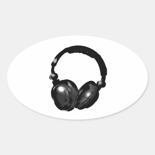Sticker Ovale Headphone (Devant)