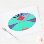 Sticker Ovale Heart Selfie (Enveloppe)