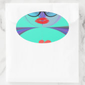 Sticker Ovale Heart Selfie (Sac)