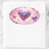 Sticker Ovale Hearts In The Clouds (Sac)