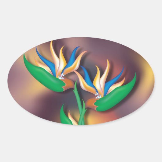 Sticker Ovale Héliconie (Devant)