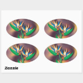 Sticker Ovale Héliconie (Feuille)