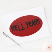 STICKER OVALE HELL YEAH (Enveloppe)
