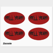 STICKER OVALE HELL YEAH (Feuille)