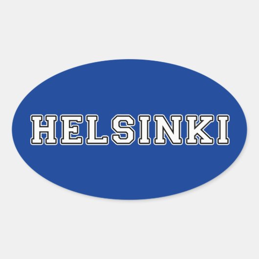 Sticker Ovale Helsinki Finlande (Devant)