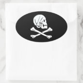 Sticker Ovale Henry Chaque Drapeau Pirate (Sac)