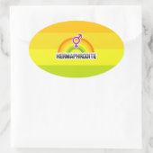 STICKER OVALE HERMAPHRODITE RAINBOW (Sac)